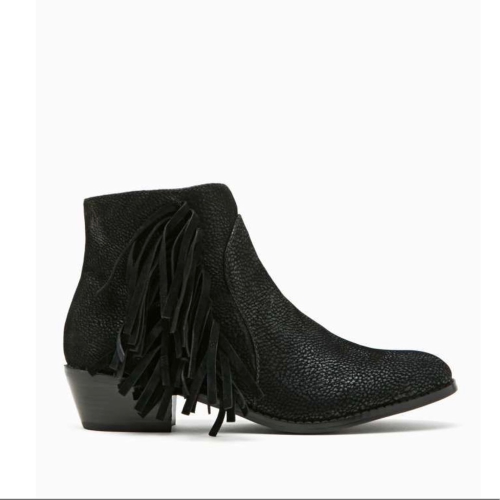 Shoe Cult Black fringe booties